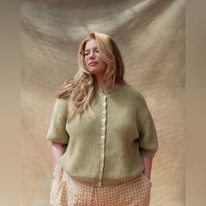 NWT Sonderhaus Coastal Cardigan - sea glass green